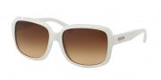 Coach HC8141 Sunglasses L112 Sunglasses - 519913 White / Dark Brown Gradient