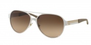 Tory Burch TY6044 Sunglasses Sunglasses - 311913 Matte White / Brown Gradient