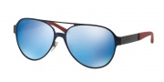 Tory Burch TY6044 Sunglasses Sunglasses - 312055 Matte Navy / Dark Blue Flash