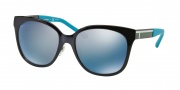 Tory Burch TY6045 Sunglasses Sunglasses - 316822 Tory Navy / Blue Flash Polarized Mirror