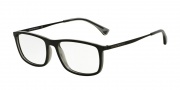 Emporio Armani EA3070 Eyeglasses Eyeglasses - 5468 Matte Black/Grey Transparent