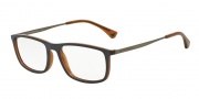Emporio Armani EA3070 Eyeglasses Eyeglasses - 5471 Matte Blue/Brown Transparent