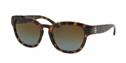 Tory Burch TY9040 Sunglasses Sunglasses - 13781F Dark Tortoise / Brown Blue Gradient Polarized