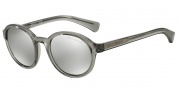 Emporio Armani EA4054 Sunglasses Sunglasses - 53726G Transparent Grey / Light Grey Mirror Silver
