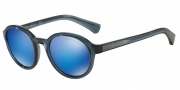 Emporio Armani EA4054 Sunglasses Sunglasses - 537355 Transparent Blue / Green Mirror Light Blue
