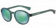 Emporio Armani EA4054 Sunglasses Sunglasses - 537531 Transparent Green / Light Blue Mirror Green