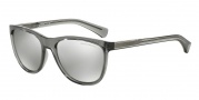 Emporio Armani EA4053 Sunglasses Sunglasses - 53726G Transparent Grey / Light Grey Mirror Silver