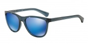 Emporio Armani EA4053 Sunglasses Sunglasses - 537355 Transparent Blue / Green Mirror Light Blue