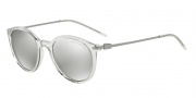 Emporio Armani EA4050F Sunglasses Sunglasses - 53716G Transparent / Light Grey Mirror Silver