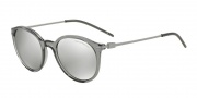 Emporio Armani EA4050 Sunglasses Sunglasses - 53826G Transparent Grey / Light Grey Mirror Silver