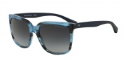 Emporio Armani EA4049 Sunglasses Sunglasses - 53878G Striped Blue / Grey Gradient