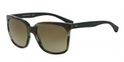 Emporio Armani EA4049 Sunglasses Sunglasses - 538813 Striped Green / Brown Gradient