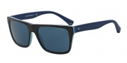 Emporio Armani EA4048F Sunglasses Sunglasses - 539280 Top Black/Matte Blue / Blue
