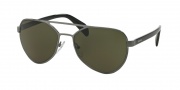 Prada PR 55RS Sunglasses Sunglasses - 75S4J1 Brushed Gunmetal / Dark Green