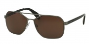 Prada PR 54RS Sunglasses Sunglasses - 75S8C1 Brushed Gunmetal / Brown