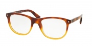 Prada PR 17RV Eyeglasses Eyeglasses - TKU1O1 Light Havana Grad Opal Yellow