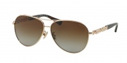 Coach HC7048 Sunglasses L107 Sunglasses - 9209T5 Light Gold/Dark Tortoise / Brown Gradient Polar