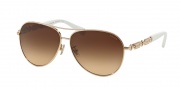 Coach HC7048 Sunglasses L107 Sunglasses - 920813 Light Gold/White / Brown Gradient