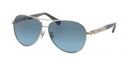 Coach HC7048 Sunglasses L107 Sunglasses - 921017 Silver/Blue Light Blue / Grey Blue Gradient