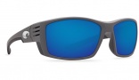 Costa Del Mar Cortez Matte Gray Sunglasses Sunglasses - Blue Mirror 580G