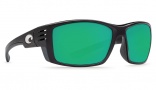 Costa Del Mar Cortez Shiny Black Sunglasses Sunglasses - Green Mirror 580G