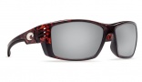 Costa Del Mar Cortez Tortoise Sunglasses Sunglasses - Silver Mirror 580G