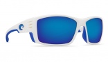 Costa Del Mar Cortez White Sunglasses Sunglasses - Blue Mirror 580G