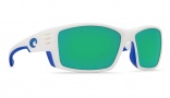 Costa Del Mar Cortez White Sunglasses Sunglasses - Green Mirror 580P
