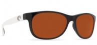 Costa Del Mar Prop Sunglasses - Black White Frame Sunglasses - Copper 580P