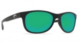 Costa Del Mar Prop Sunglasses - Matte Black Frame Sunglasses - Green Mirror 580G