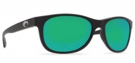 Costa Del Mar Prop Sunglasses - Matte Black Frame Sunglasses - Green Mirror 580P