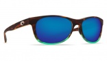 Costa Del Mar Prop Sunglasses - Matte Tortuga Fade Frame Sunglasses - Blue Mirror 580G