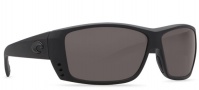 Costa Del Mar Cat Cay Sunglasses - Blackout Frame Sunglasses - Gray 580G