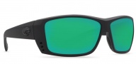 Costa Del Mar Cat Cay Sunglasses - Blackout Frame Sunglasses - Green Mirror 580G