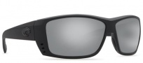 Costa Del Mar Cat Cay Sunglasses - Blackout Frame Sunglasses - Silver Mirror 580P