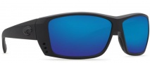 Costa Del Mar Cat Cay Sunglasses - Blackout Frame Sunglasses - Blue Mirror 580P