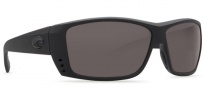 Costa Del Mar Cat Cay Sunglasses - Blackout Frame Sunglasses - Gray 580P