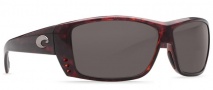 Costa Del Mar Cat Cay Sunglasses - Tortoise Frame Sunglasses - Gray 580G