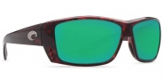 Costa Del Mar Cat Cay Sunglasses - Tortoise Frame Sunglasses - Green Mirror 580P
