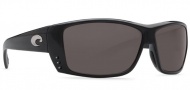 Costa Del Mar Cat Cay Sunglasses - Shiny Black Frame Sunglasses - Gray 580G