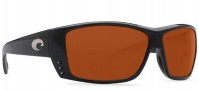 Costa Del Mar Cat Cay Sunglasses - Shiny Black Frame Sunglasses - Copper 580P