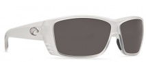 Costa Del Mar Cat Cay Sunglasses - Matte Crystal Frame Sunglasses - Gray 580P