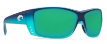 Costa Del Mar Cat Cay Sunglasses - Matte Caribbean Fade Sunglasses - Green Mirror 580G