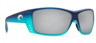 Costa Del Mar Cat Cay Sunglasses - Matte Caribbean Fade Sunglasses - Silver Mirror 580P