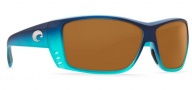 Costa Del Mar Cat Cay Sunglasses - Matte Caribbean Fade Sunglasses - Amber 580P