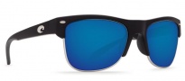 Costa Del Mar Pawleys Sunglasses - Matte Black Frame Sunglasses - Blue Mirror 580G