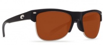 Costa Del Mar Pawleys Sunglasses - Matte Black Frame Sunglasses - Copper 580G