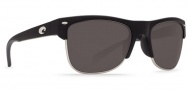 Costa Del Mar Pawleys Sunglasses - Matte Black Frame Sunglasses - Gray 580G