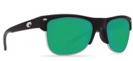 Costa Del Mar Pawleys Sunglasses - Matte Black Frame Sunglasses - Green Mirror 580G