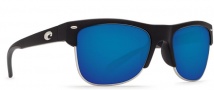 Costa Del Mar Pawleys Sunglasses - Matte Black Frame Sunglasses - Blue Mirror 580P